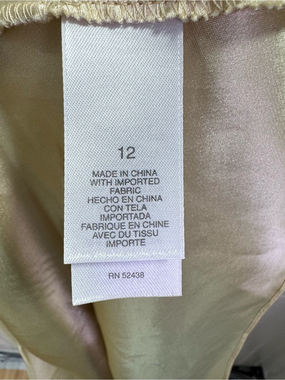 Vintage Liz Claiborne Ivory Satin Drop Waist Midi Dress – Size 12 - Picture 9 of 10